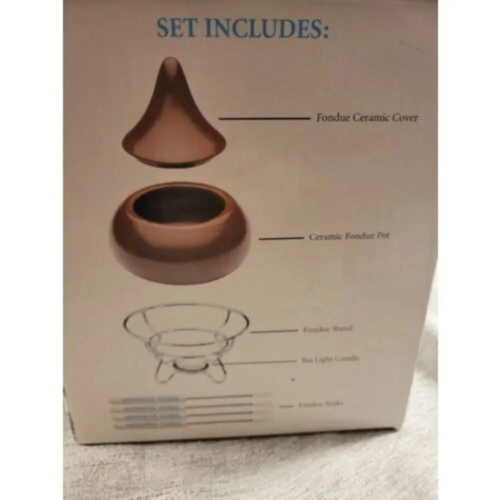 Hershey's‎ Kisses Chocolate Dessert Fondue Set ceramic candy dish